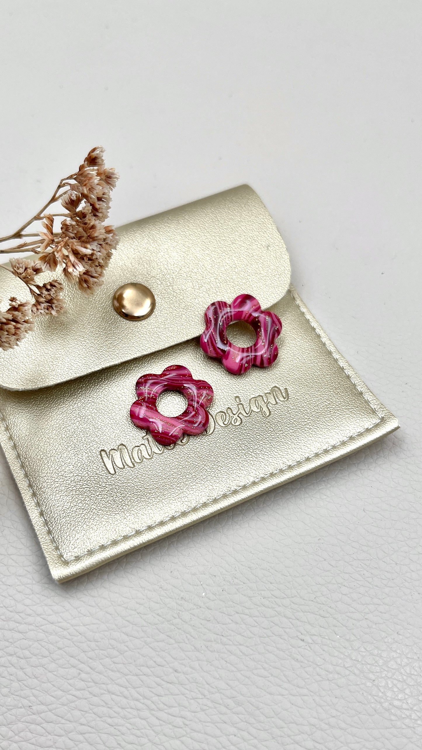 Pampilles marbrées roses S