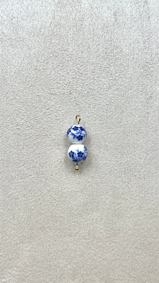 Charm perles bleues