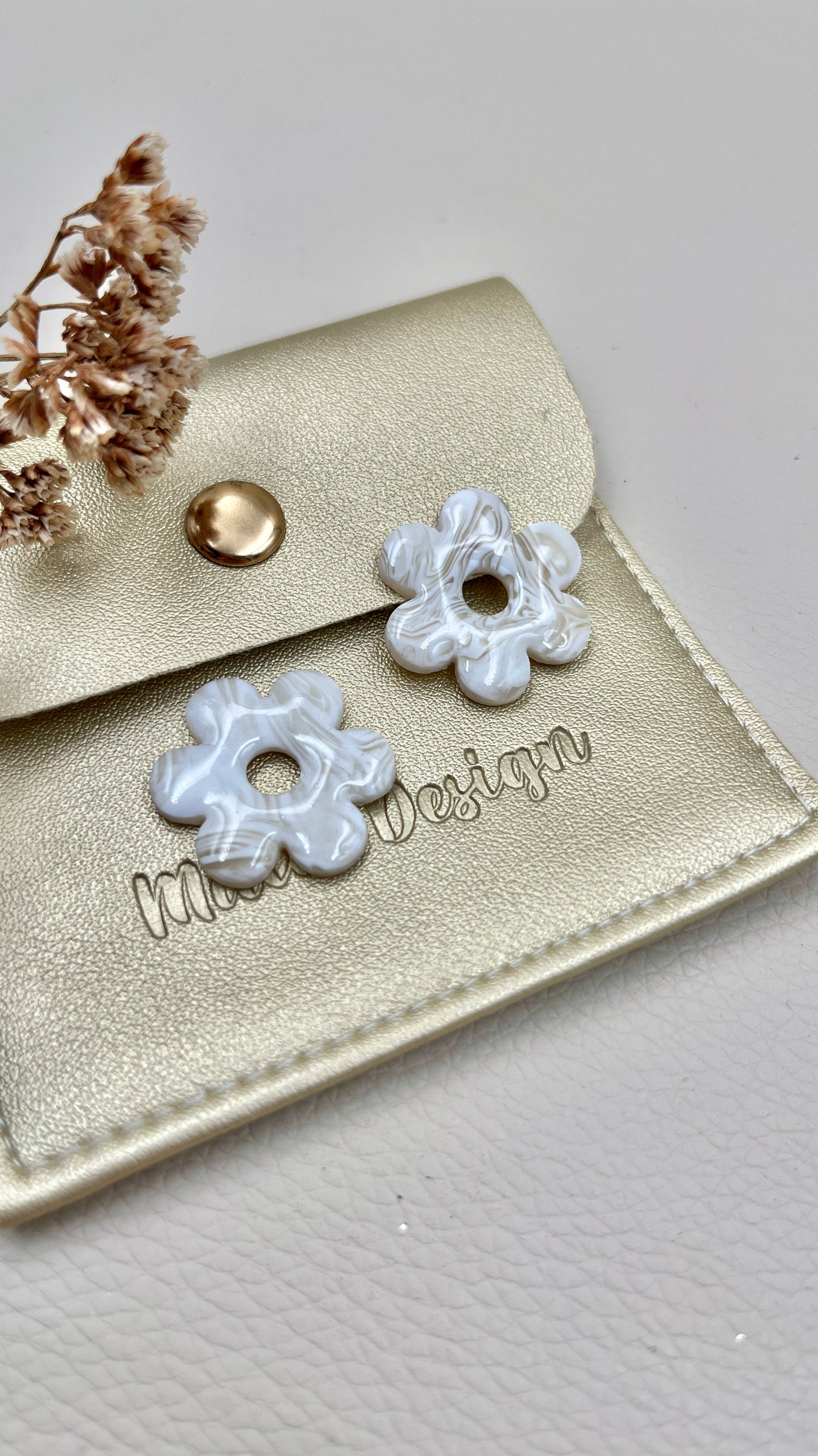 Pampilles marbrés beige/blanc L