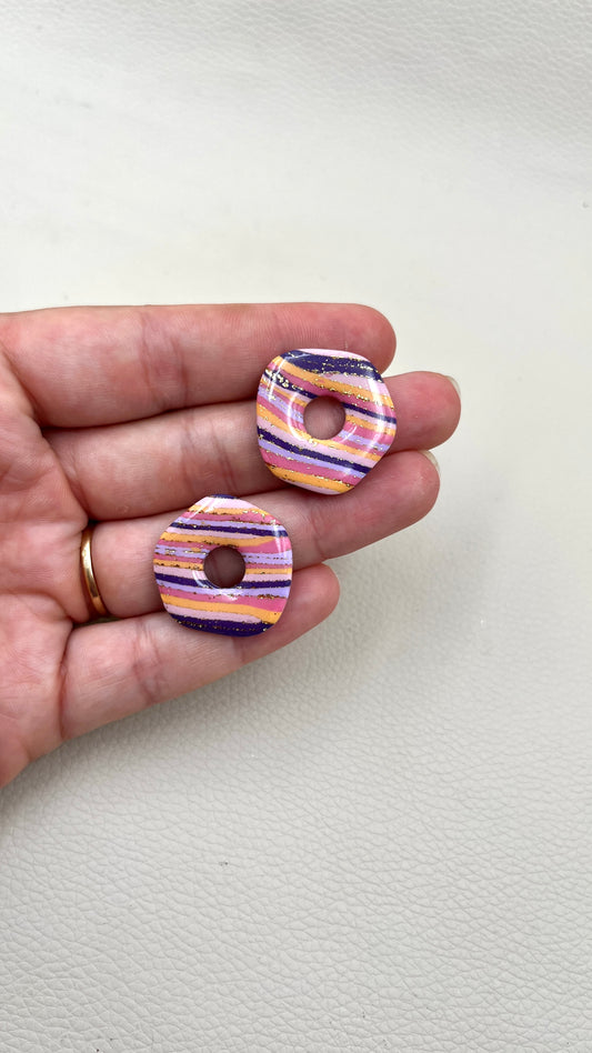 Pampilles asymétriques rose/violet