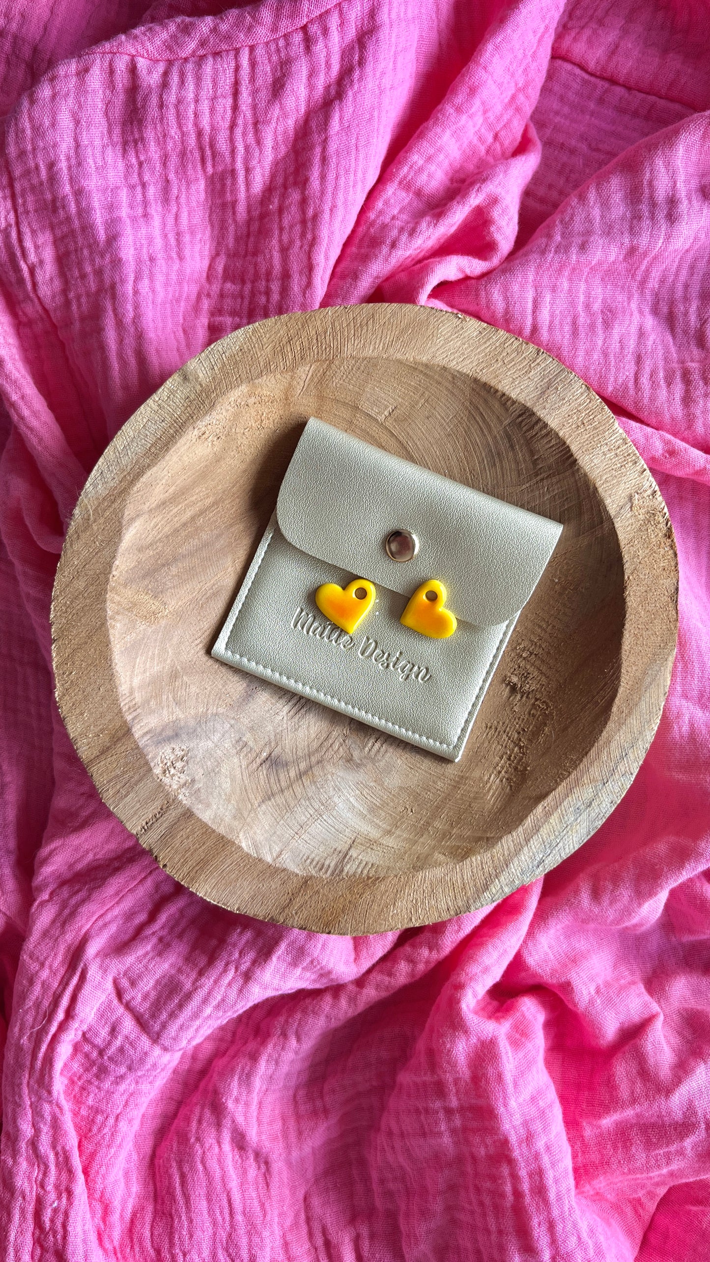 Pampilles cœurs jaunes