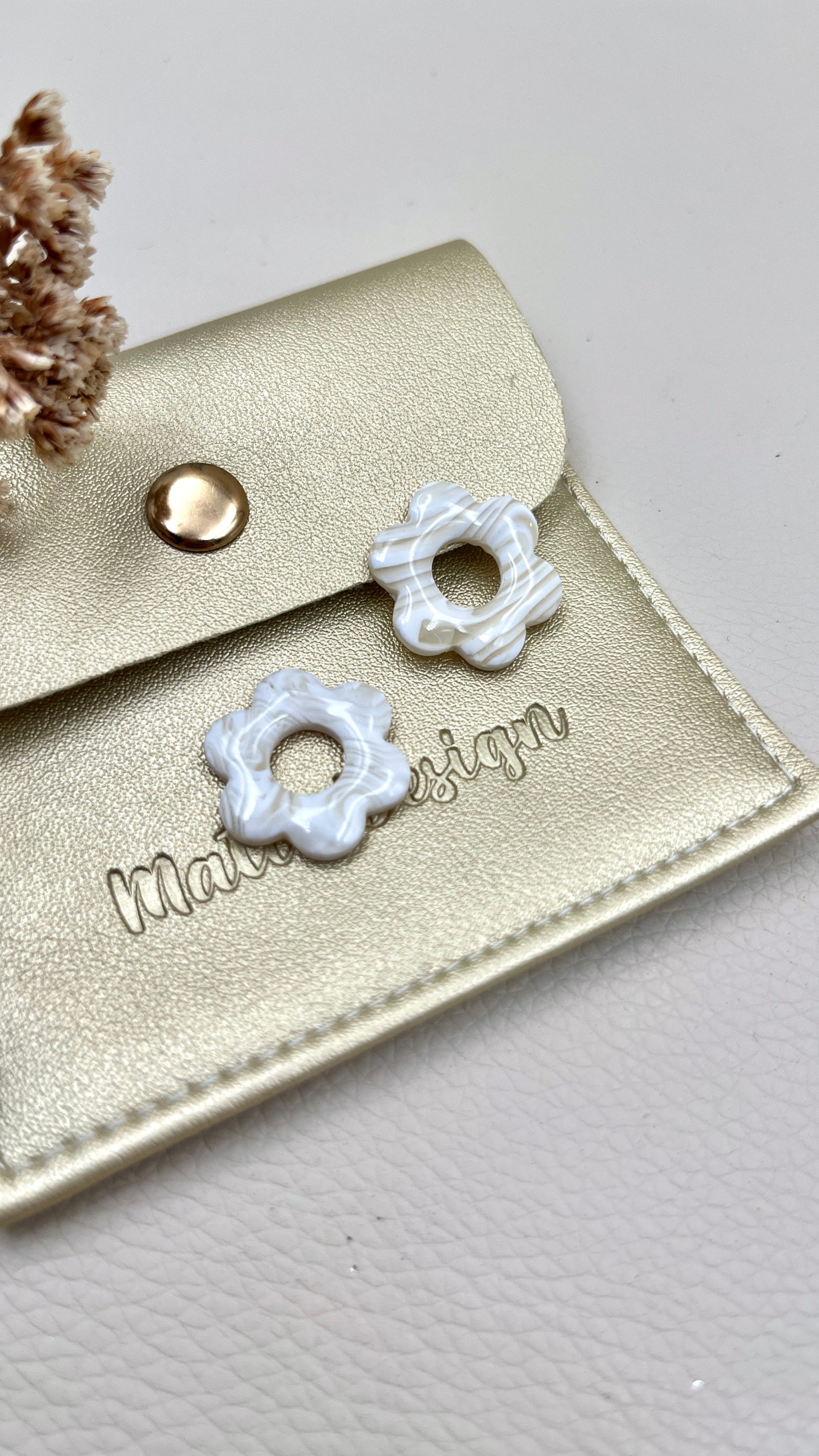 Pampilles marbrées blanches S