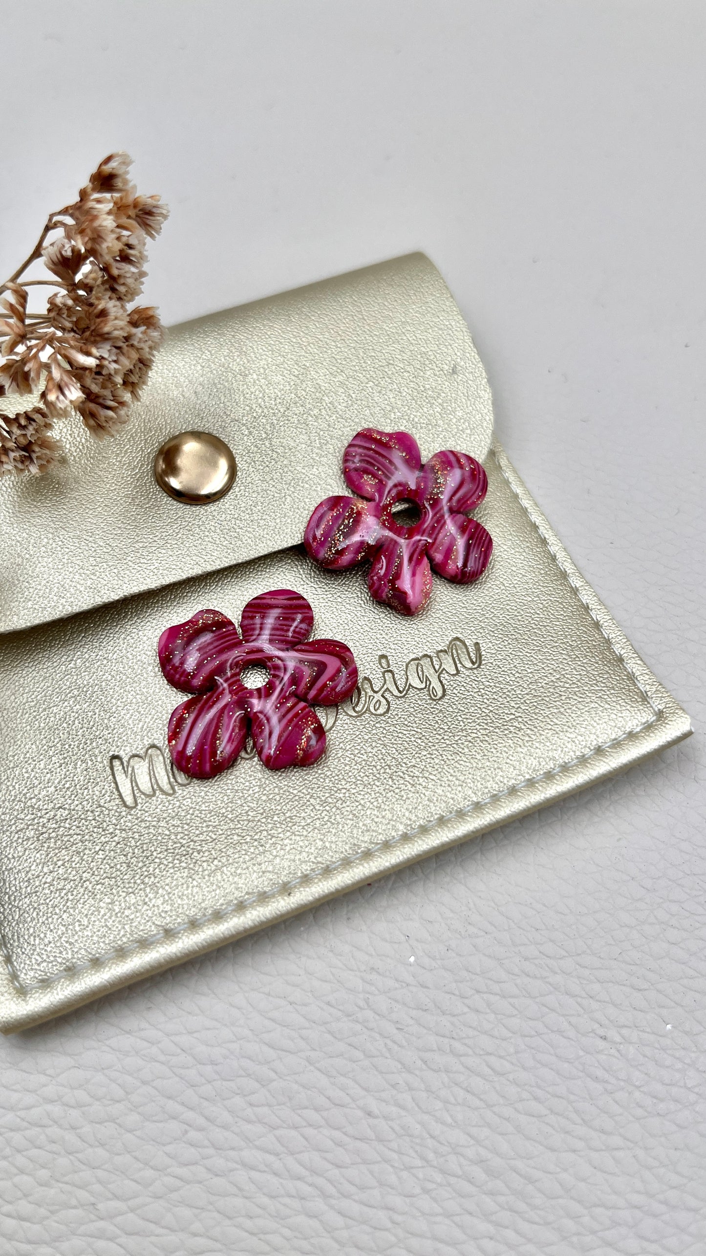 Pampilles Moana marbrés roses