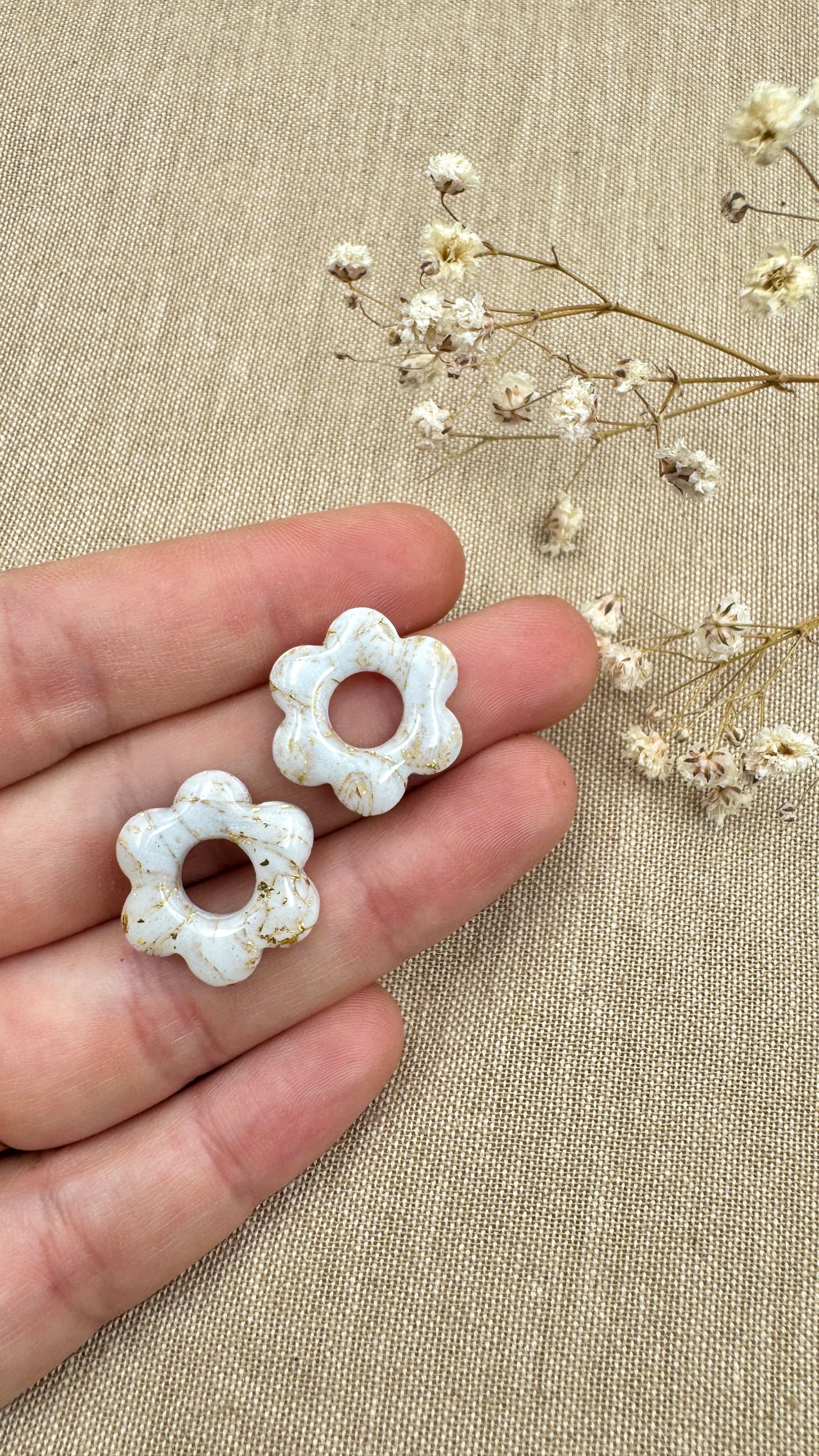 Pampilles S blanc/or