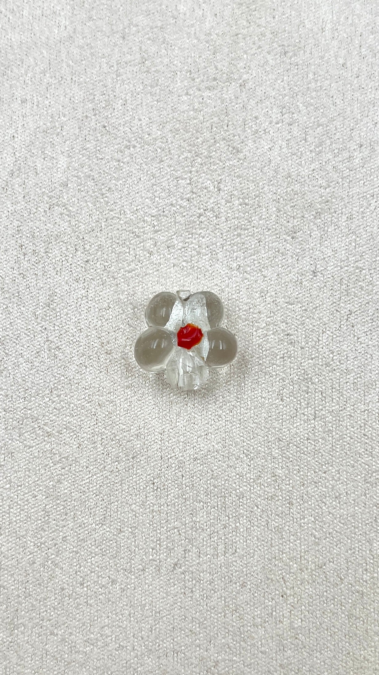 Charm fleur en verre