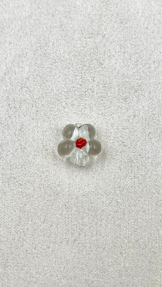 Charm fleur en verre