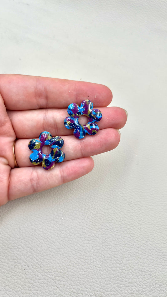 Pampilles L marbrées bleu/violet