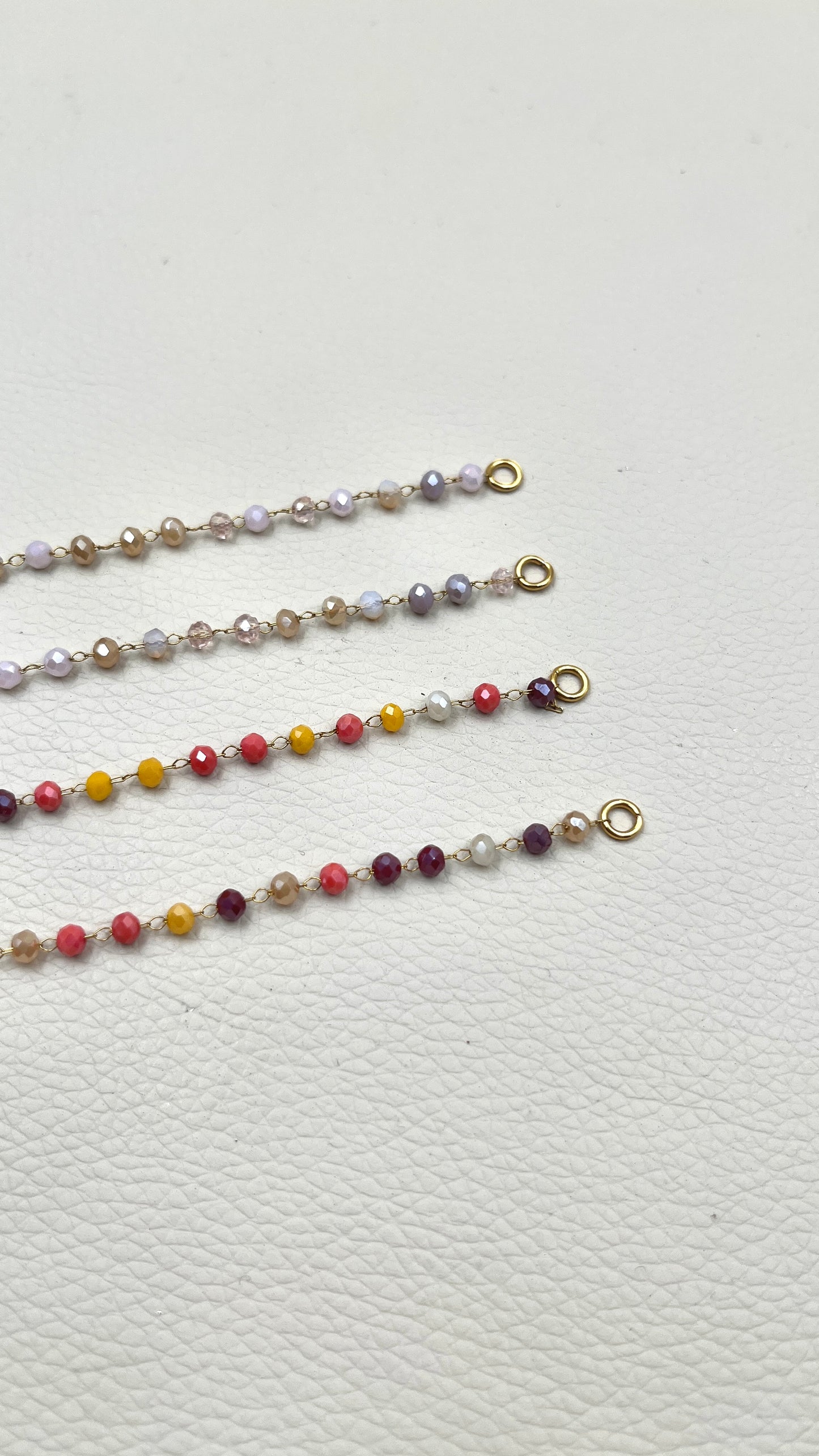 Chaîne perlée interchangeable bleue