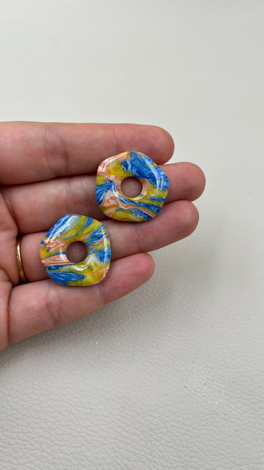 Pampilles asymétriques tricolores