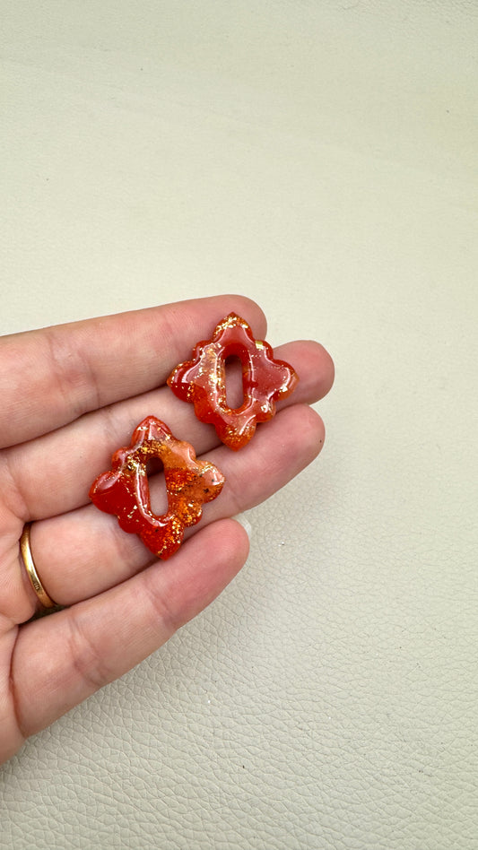 Pampilles Losanges rouges orangé