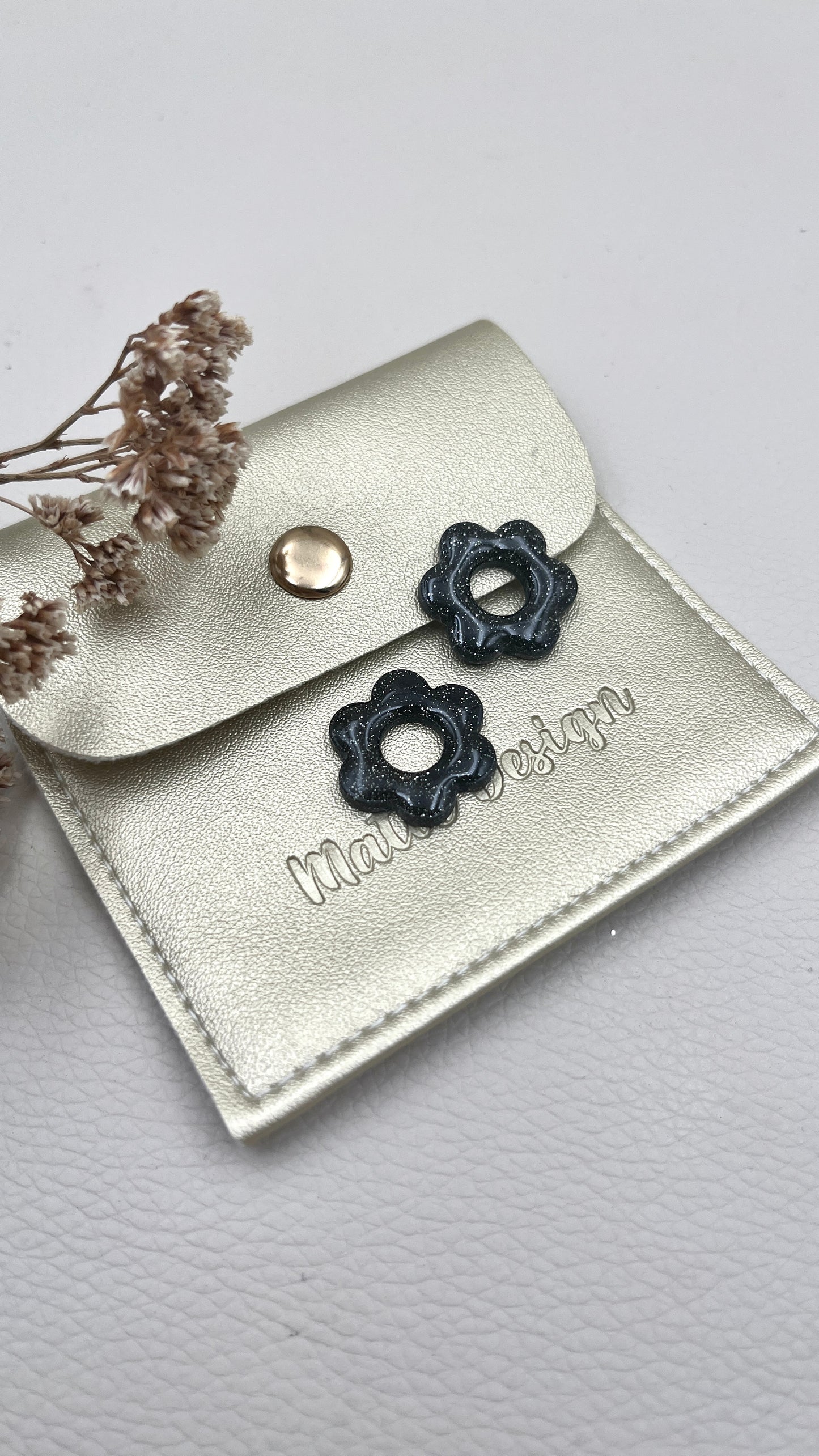 Pampilles noires paillettes S