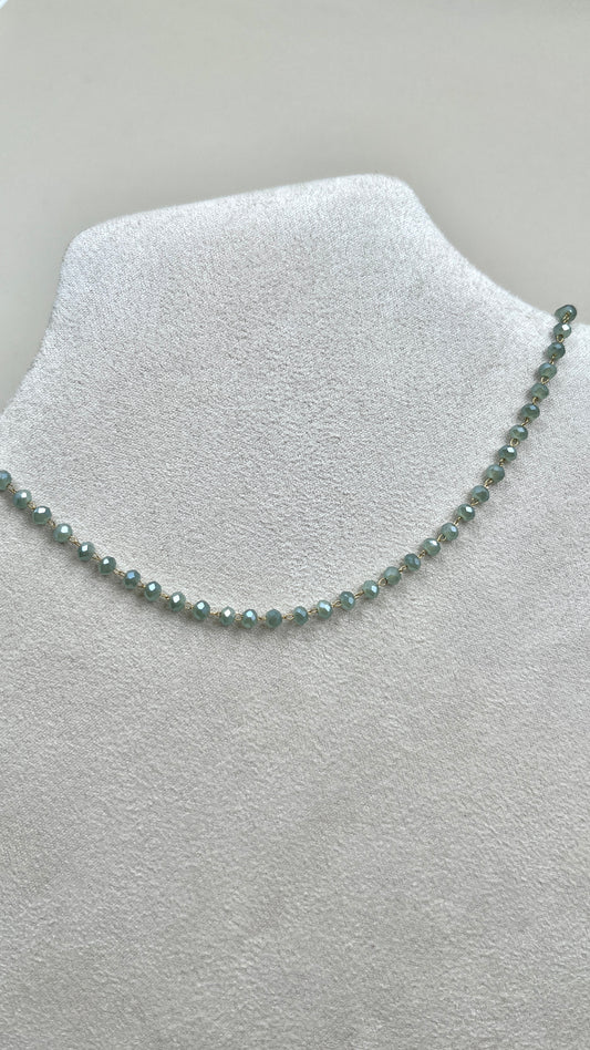 Chaîne perlée interchangeable verte