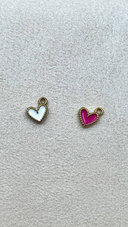 Charm cœur émaillé