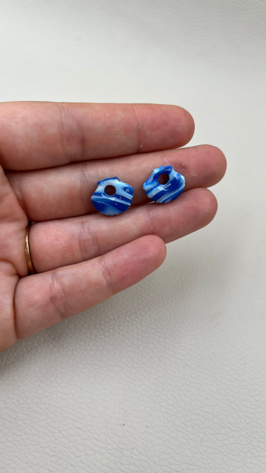 Pampilles coquillages bleus