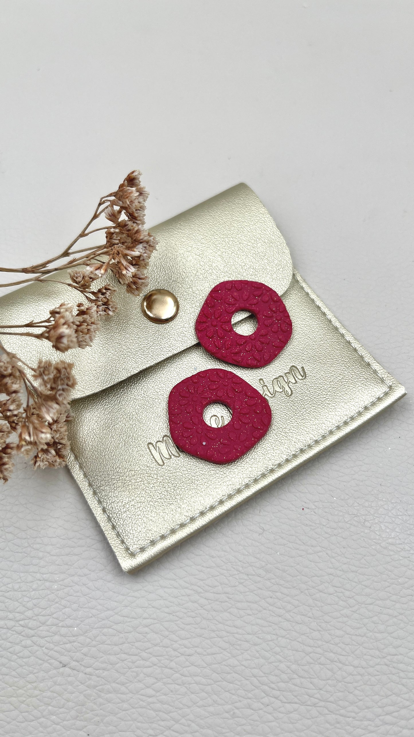 Pampilles asymétriques bordeaux