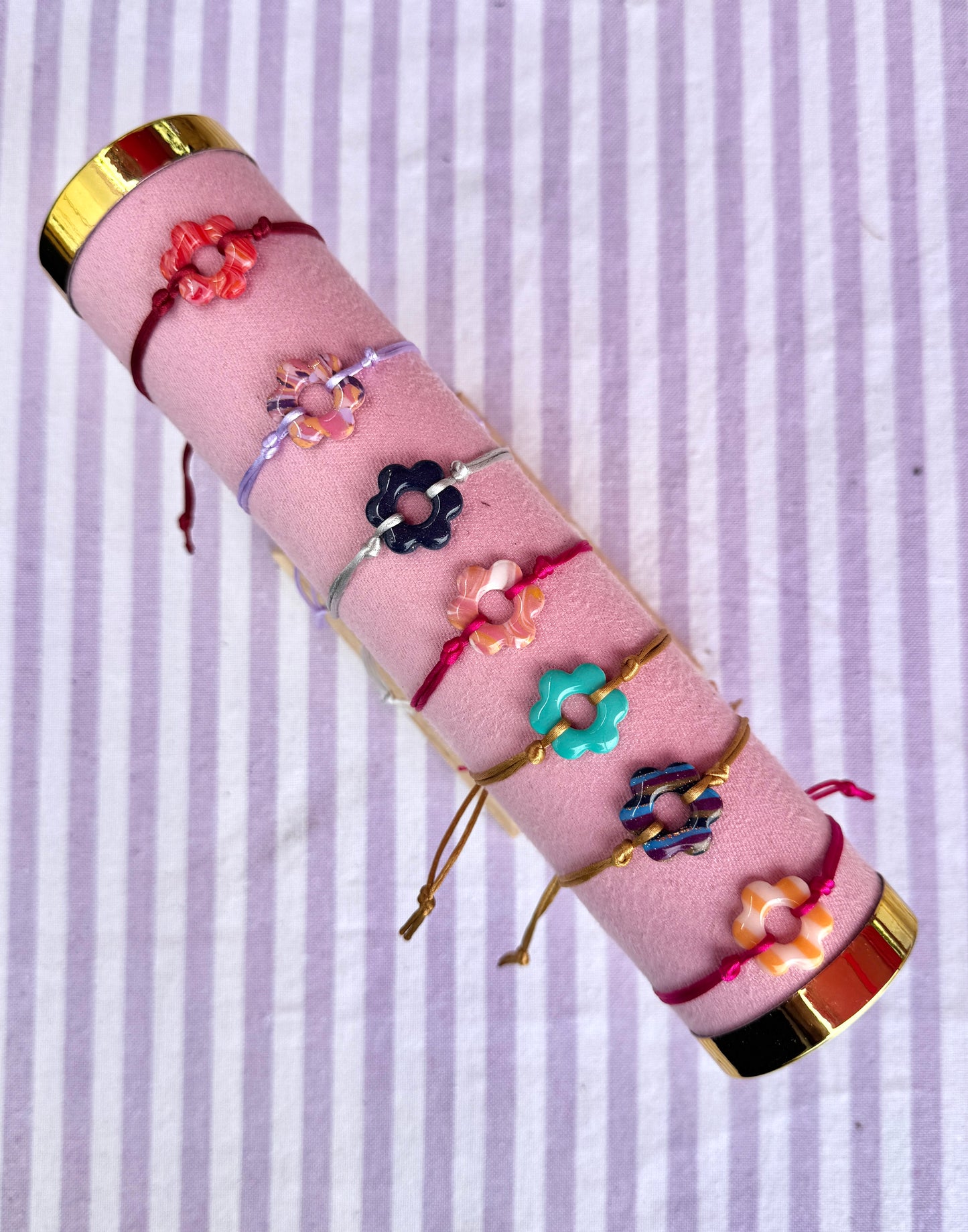 Bracelet fleur cordon