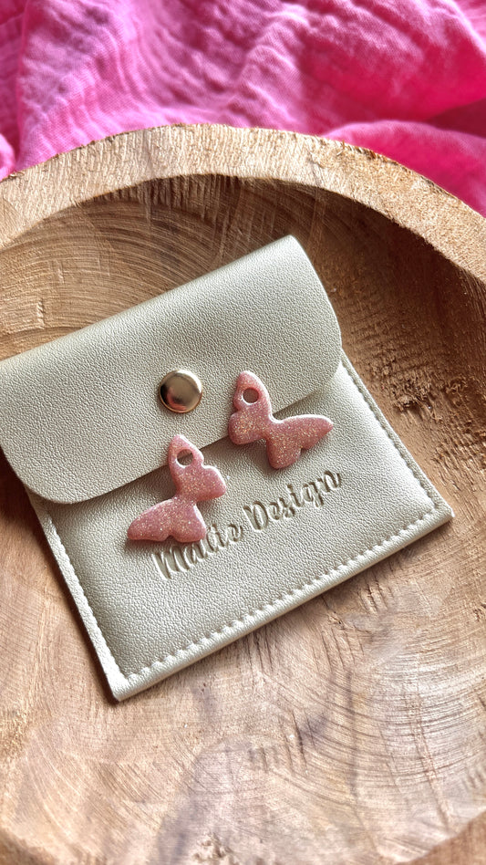 Pampilles papillon paillettées