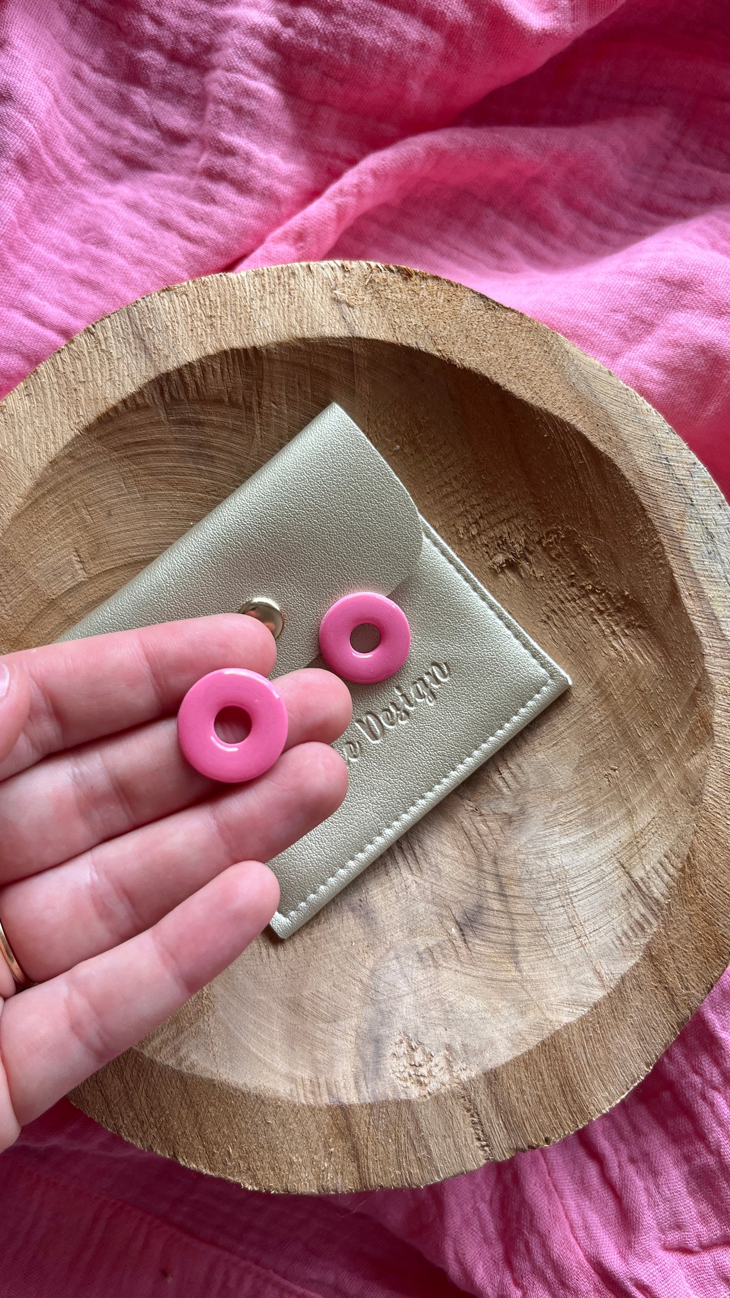 Pampilles rondes roses