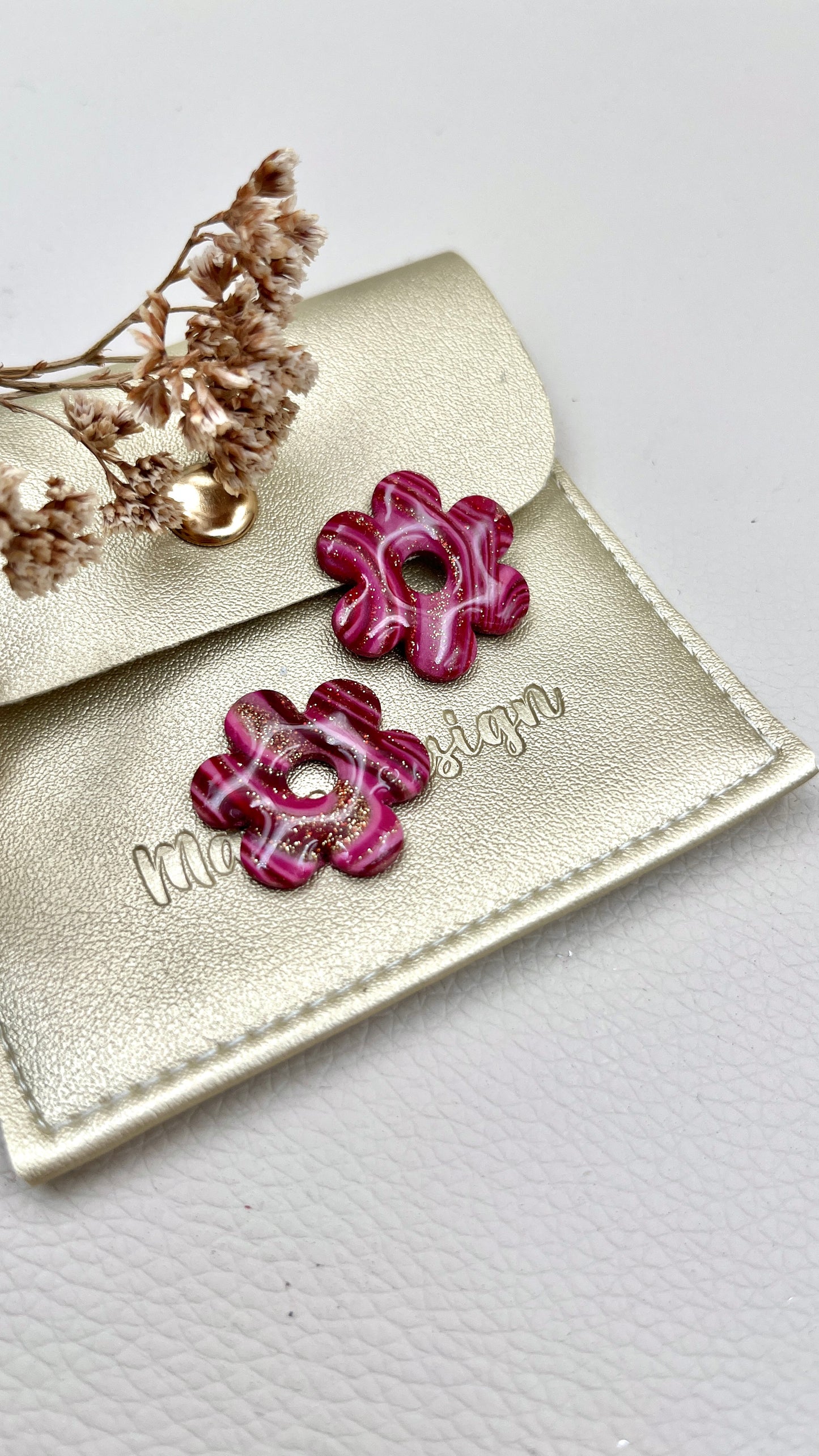 Pampilles marbrés roses L