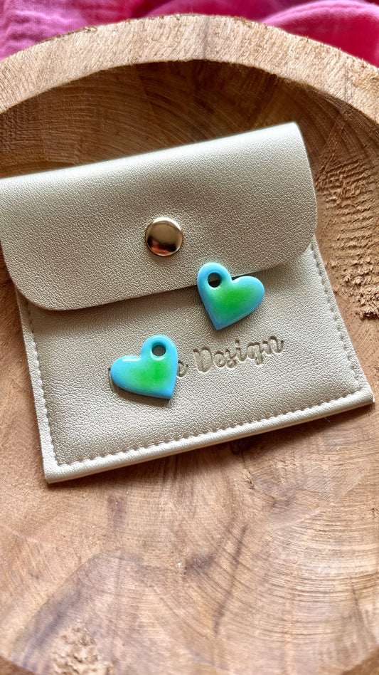 Pampilles cœurs bleues