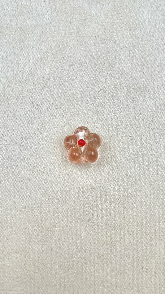 Charm fleur en verre