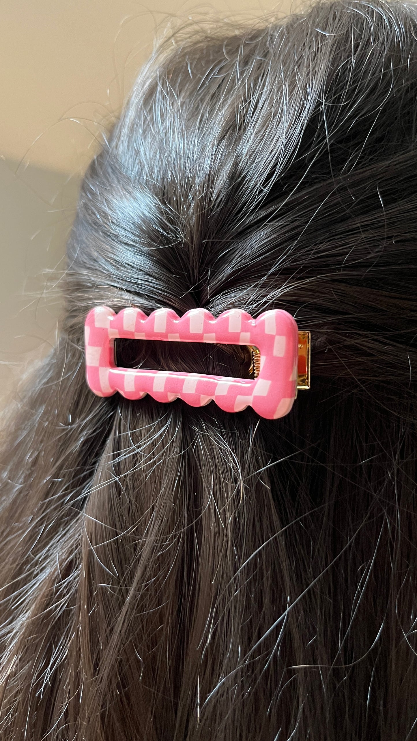 Pince à cheveux damier