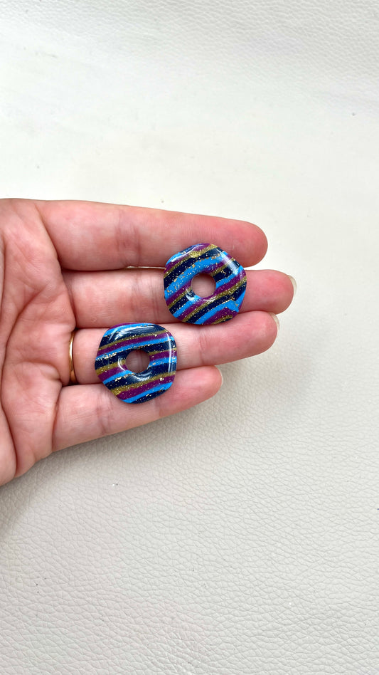 Pampilles asymétriques bleu/violet