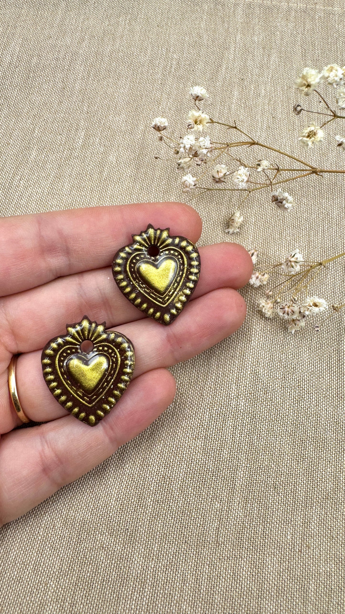 Pampilles Ex-voto marron/or