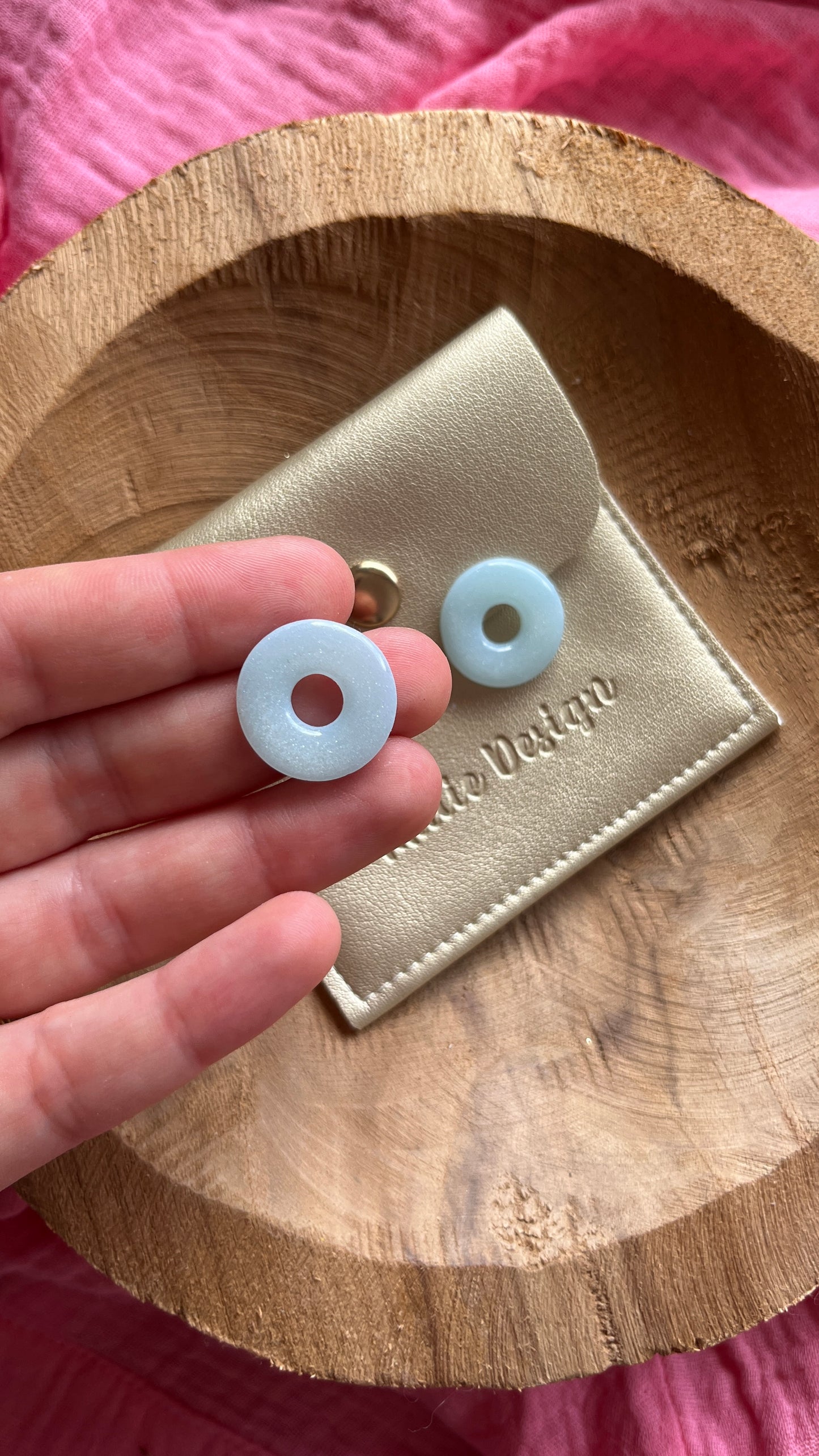 Pampilles rondes bleues