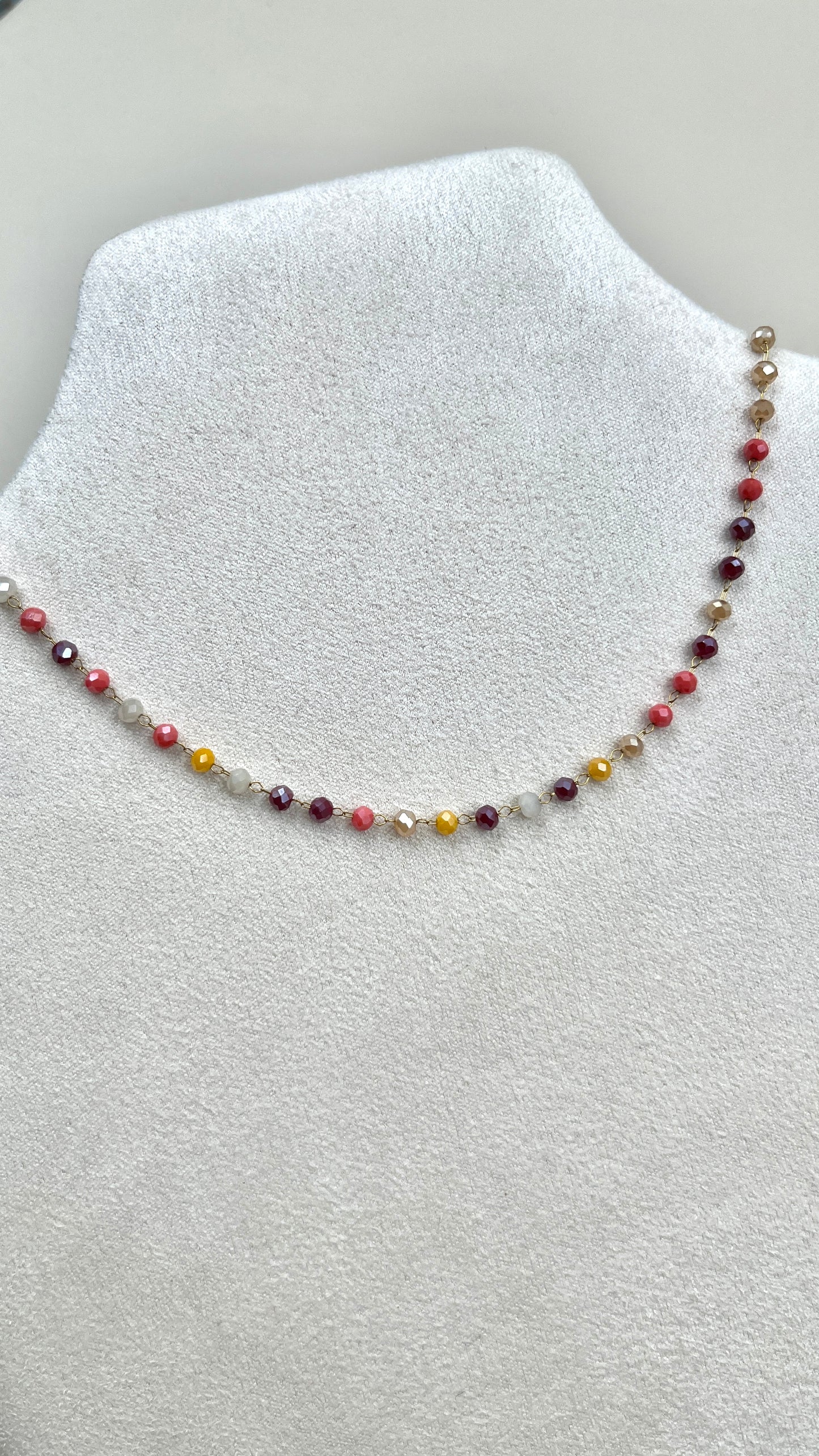 Chaîne perlée interchangeable orange