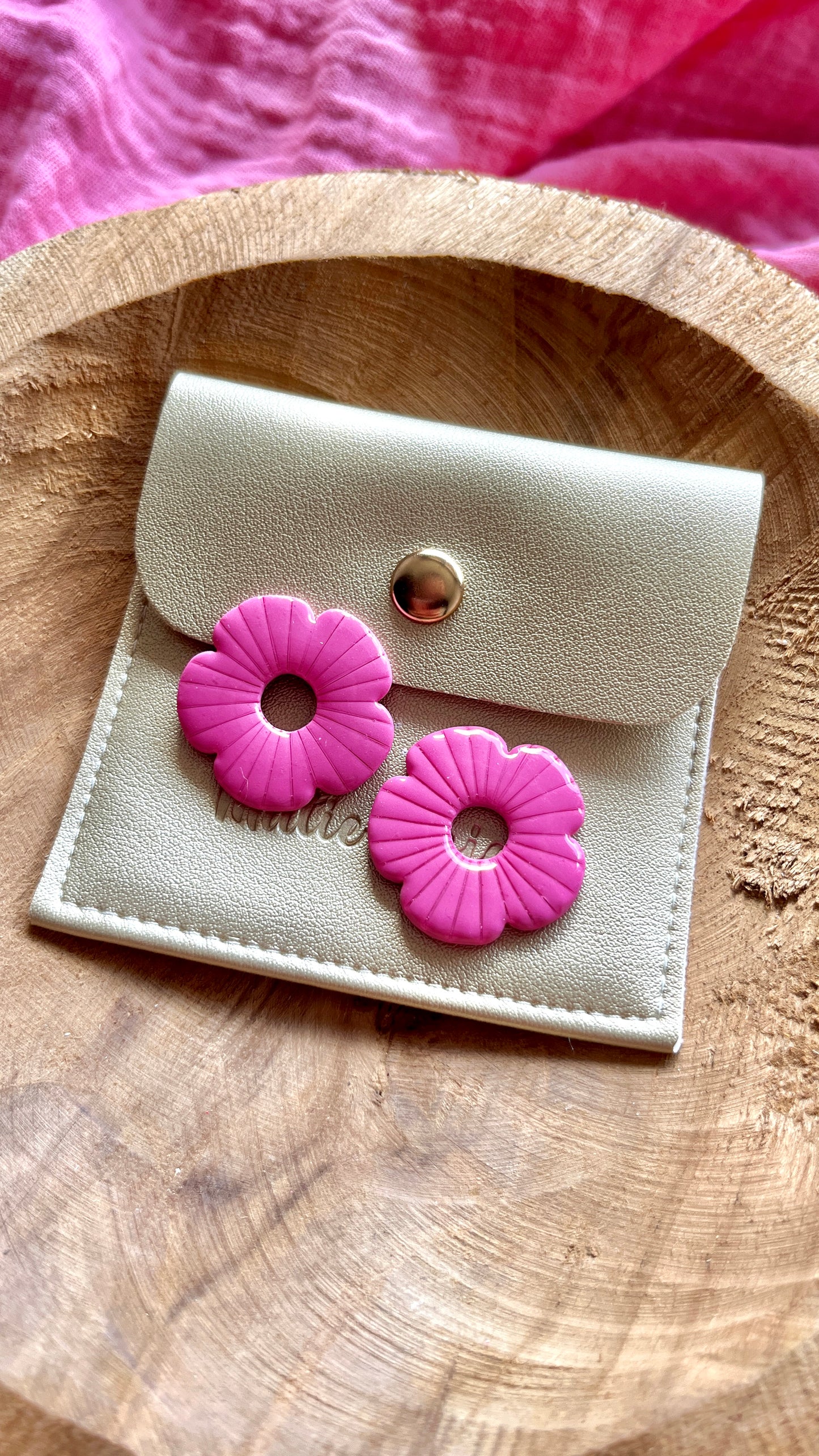 Pampilles fleurs XL roses