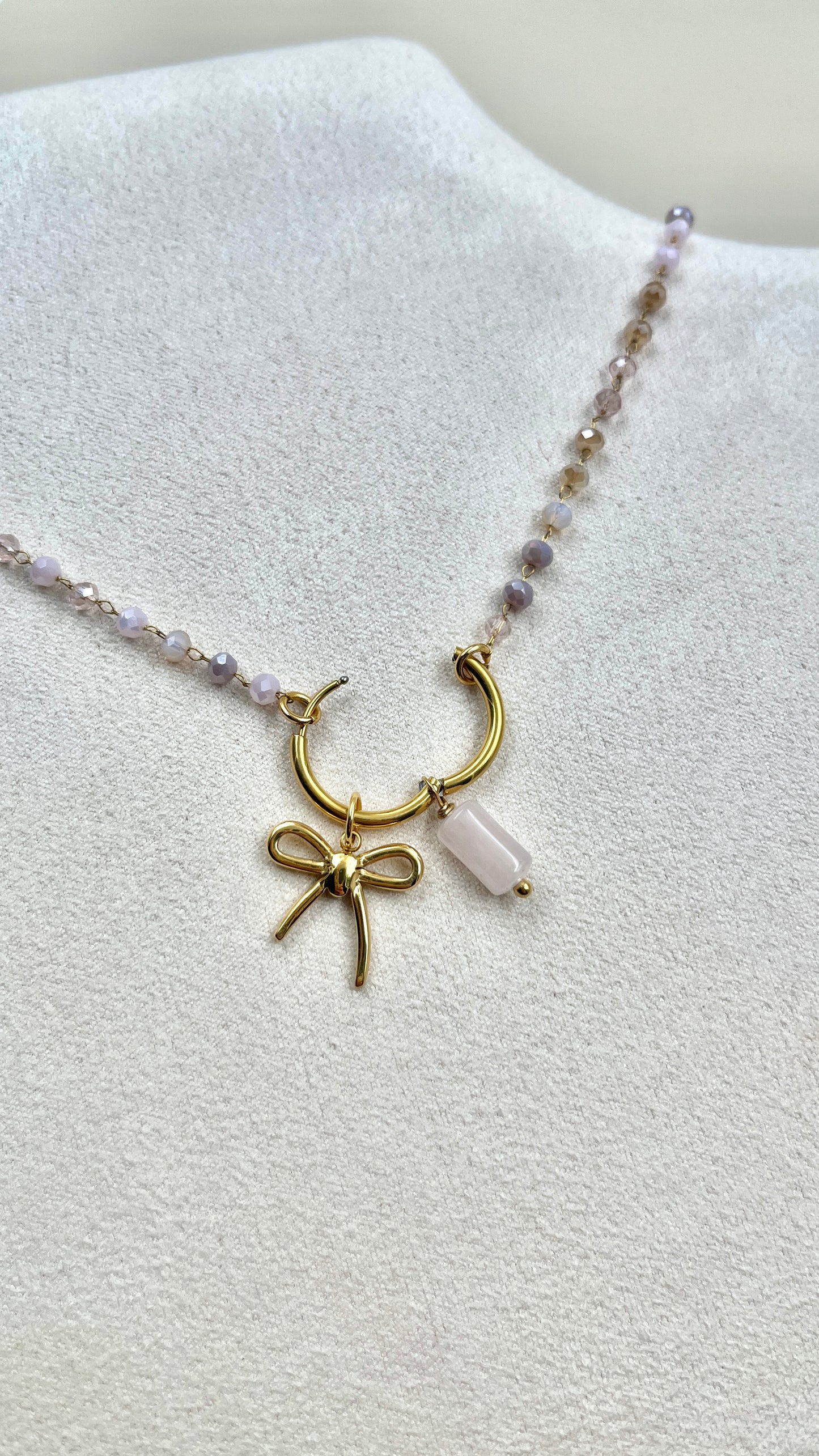 Chaîne perlée interchangeable bleue