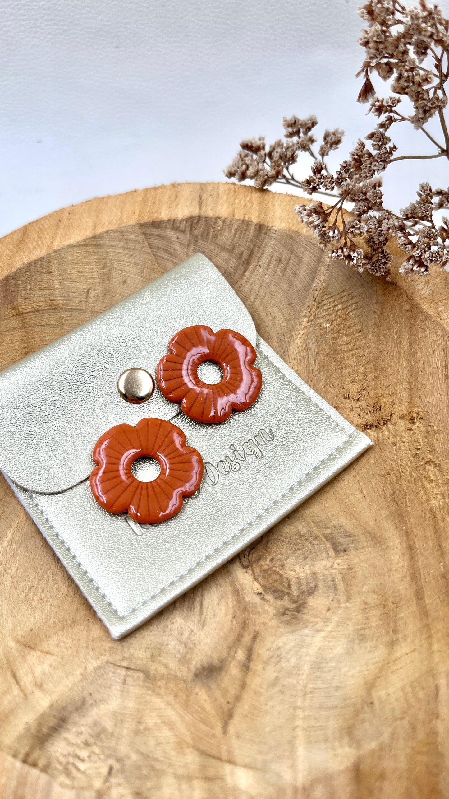 Pampilles fleurs XL terracotta