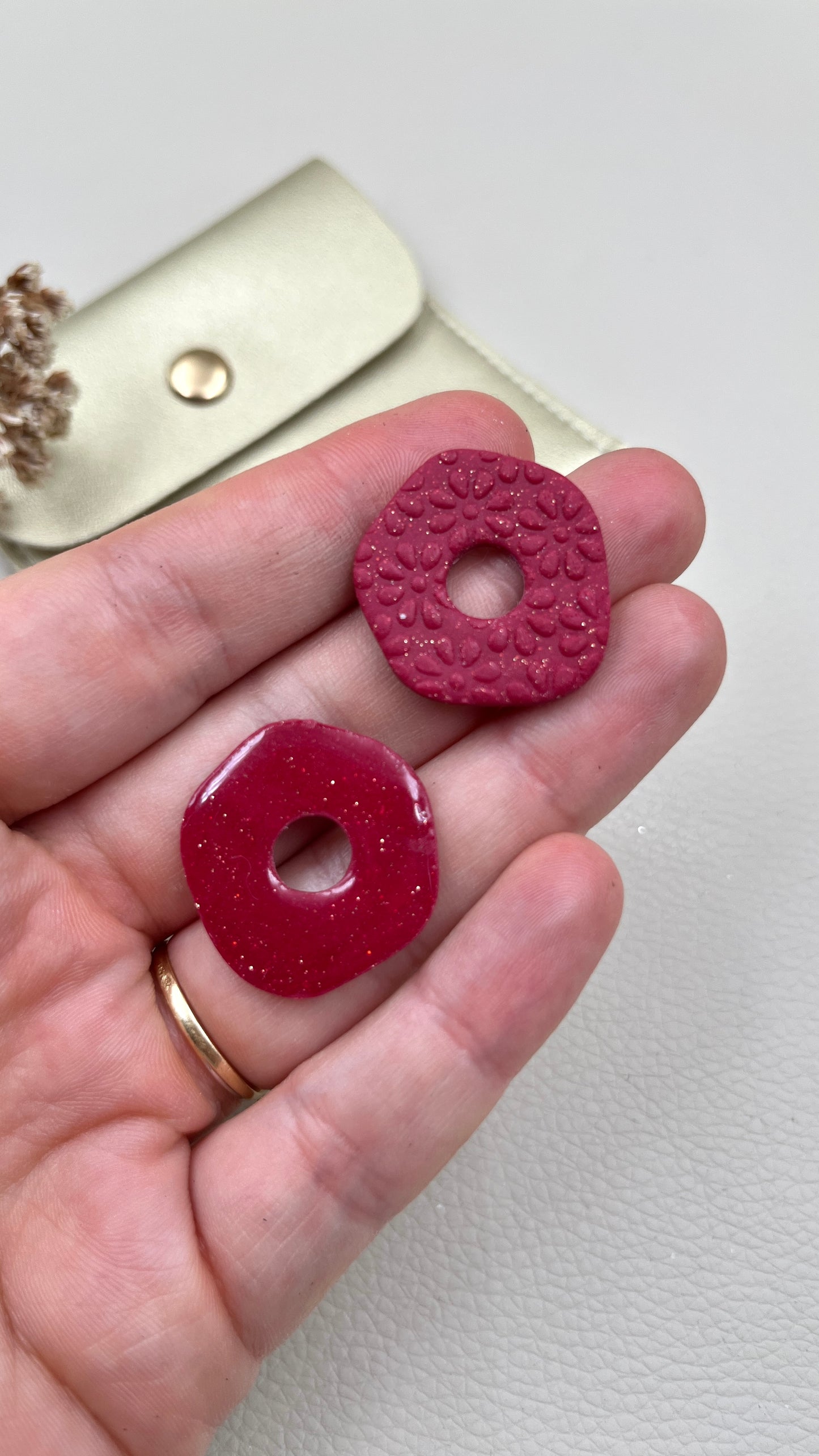 Pampilles asymétriques bordeaux