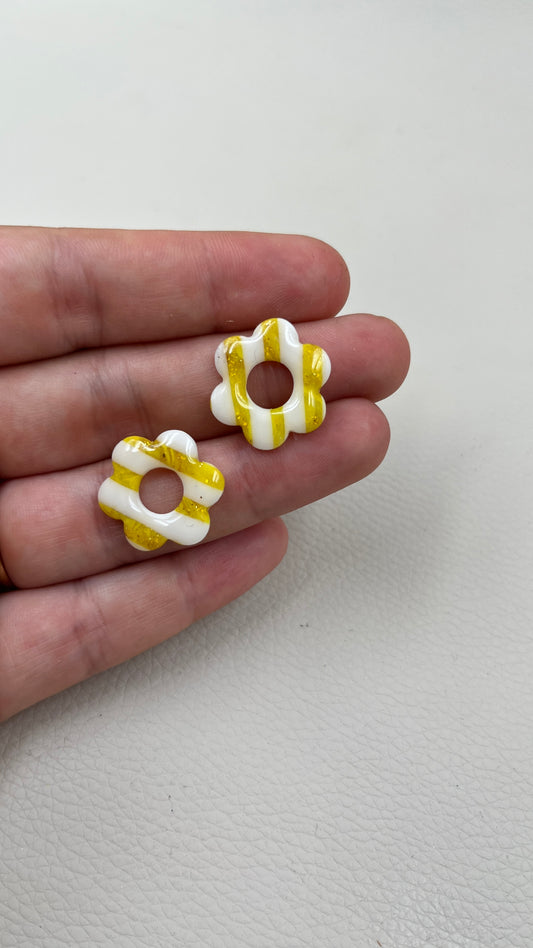 Pampilles rayées jaunes S