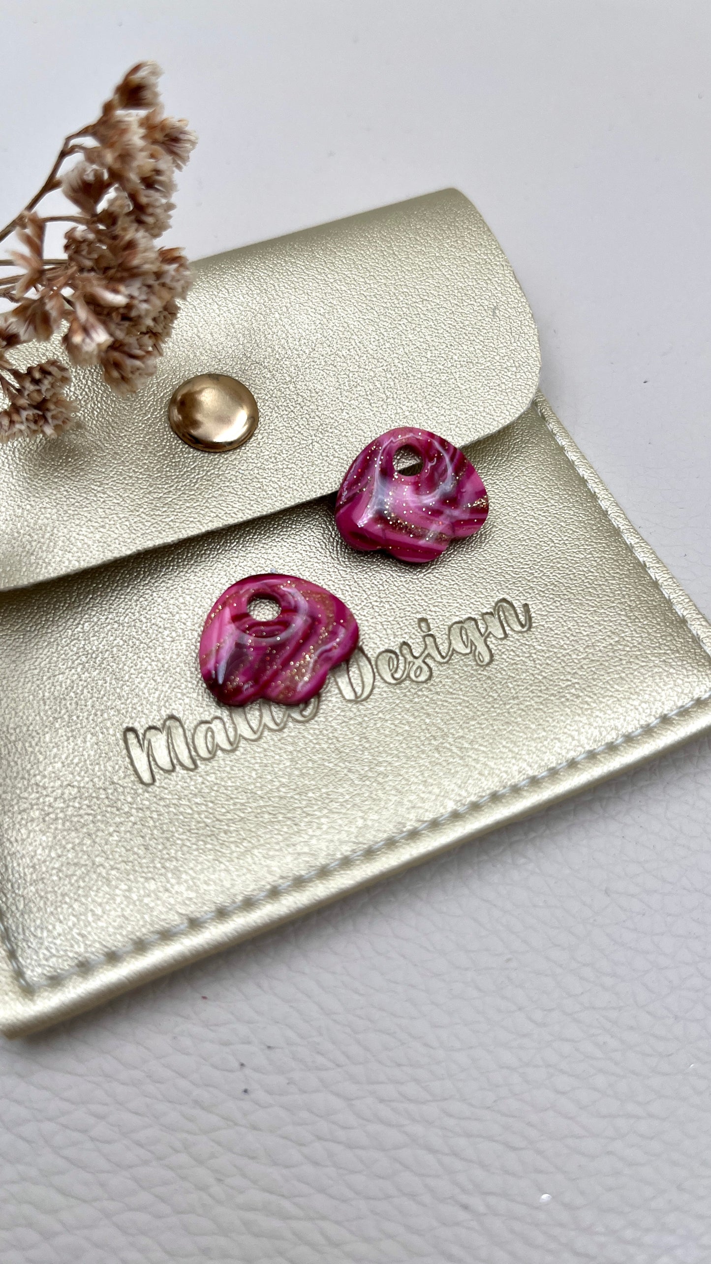 Pampilles Couronnes marbrés roses