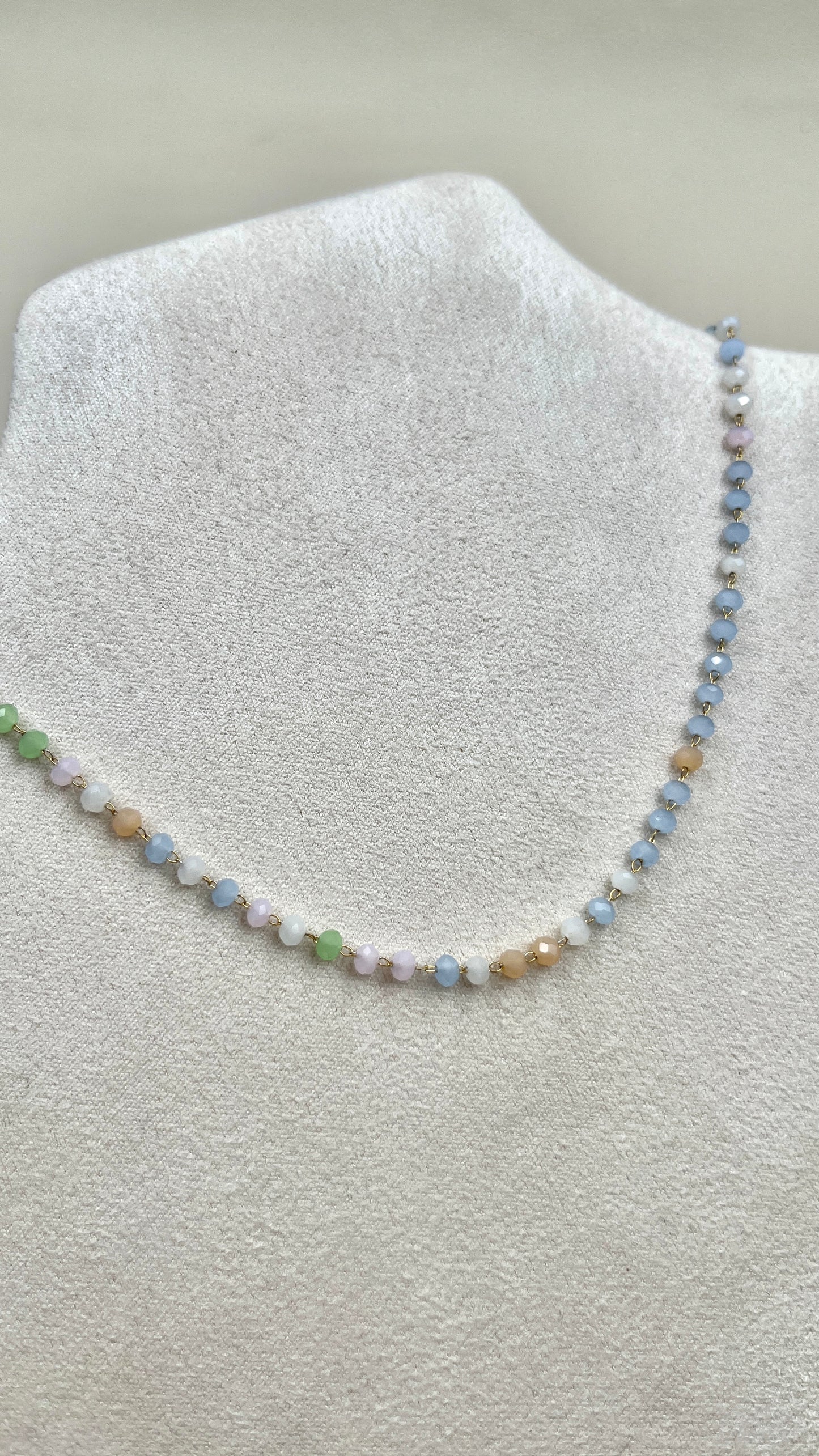 Chaîne perlée interchangeable bleue