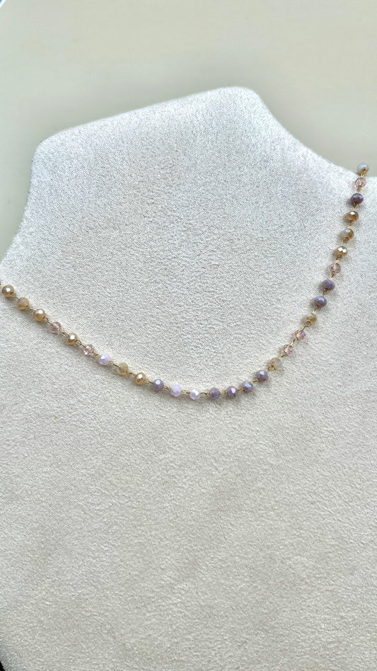 Chaîne perlée interchangeable rose