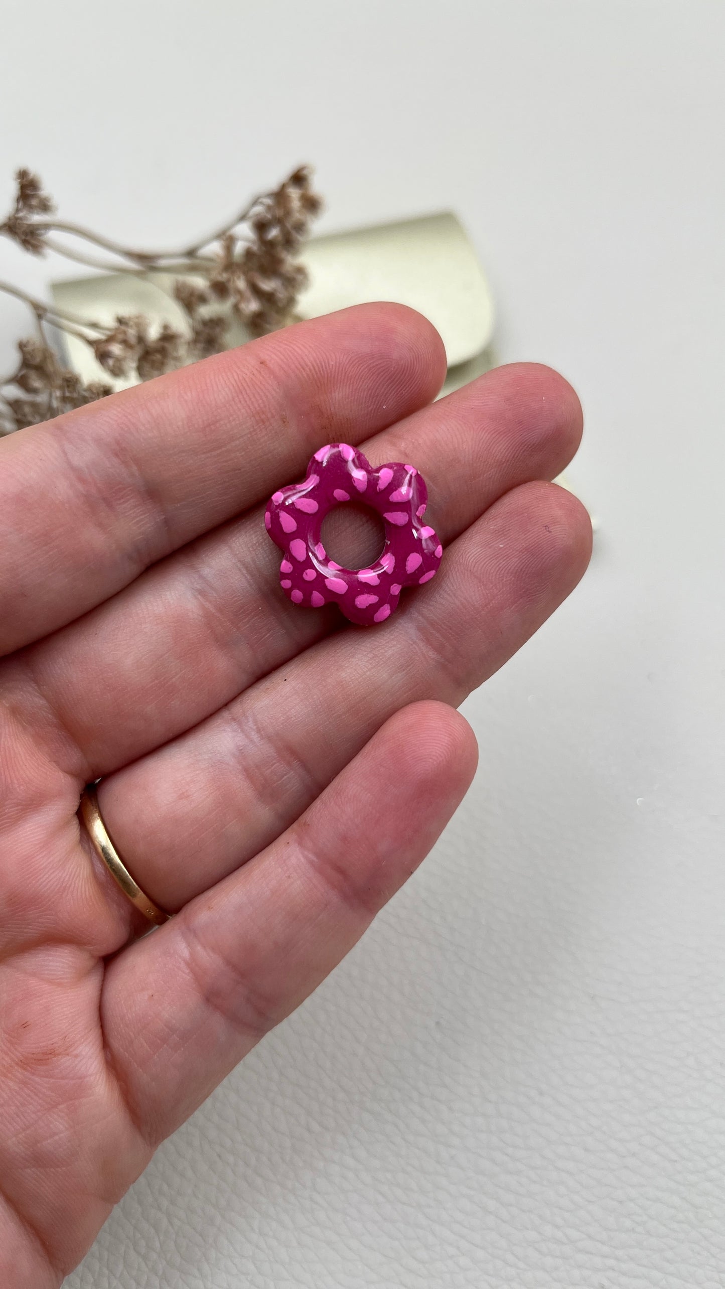 Pampilles fushia fleuries S