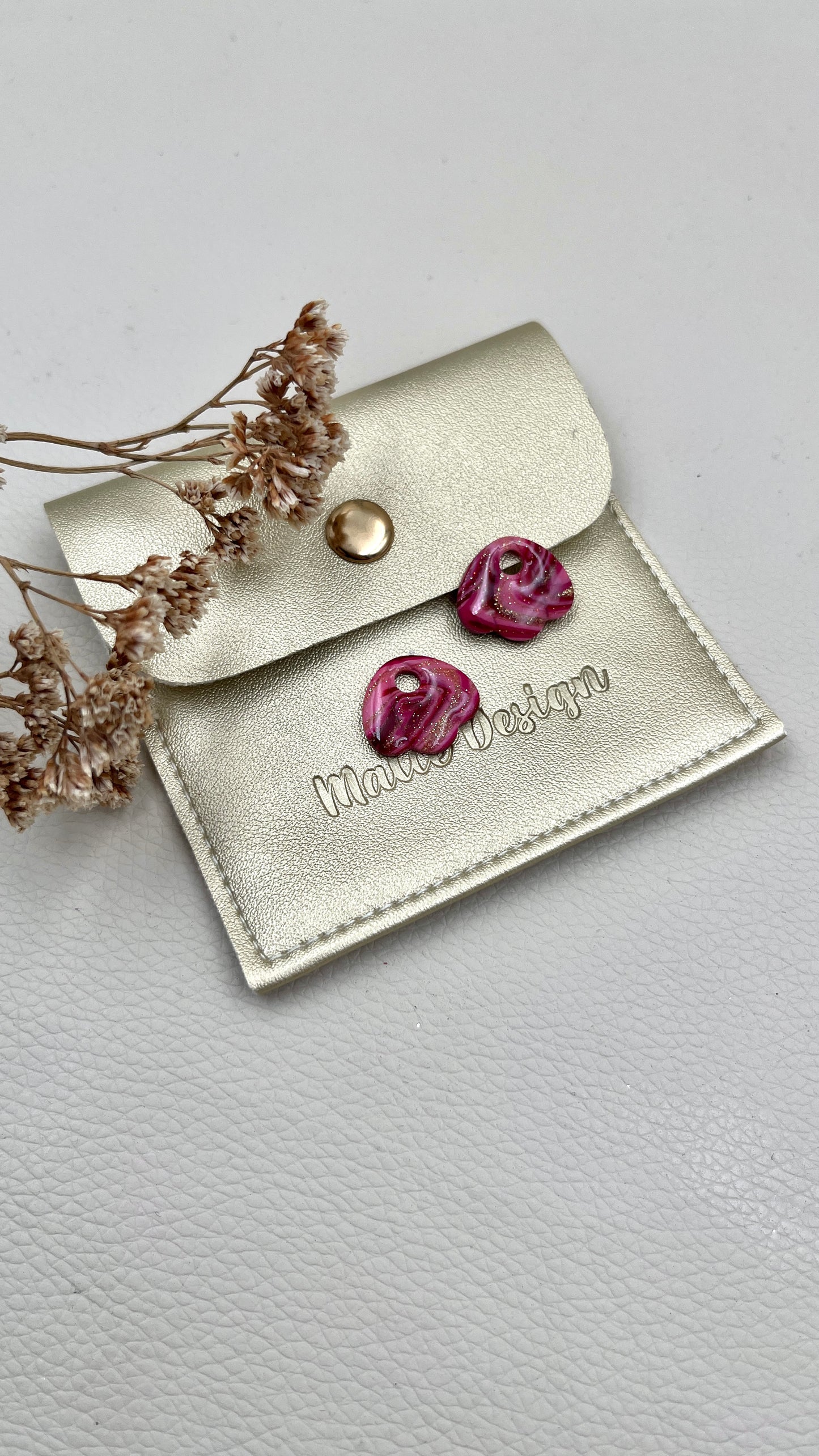 Pampilles Couronnes marbrés roses