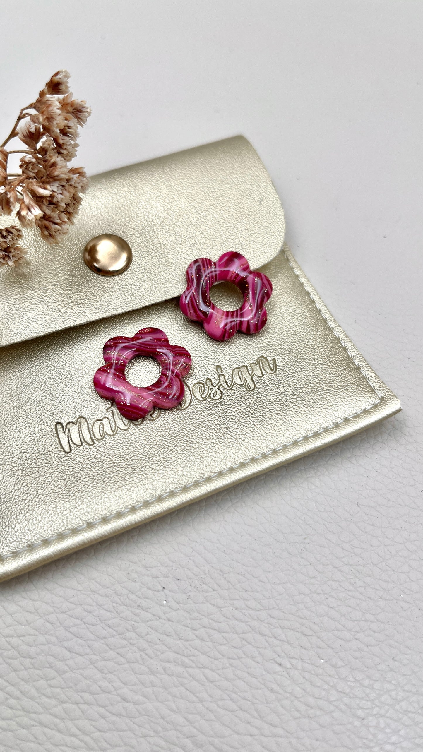 Pampilles marbrées roses S