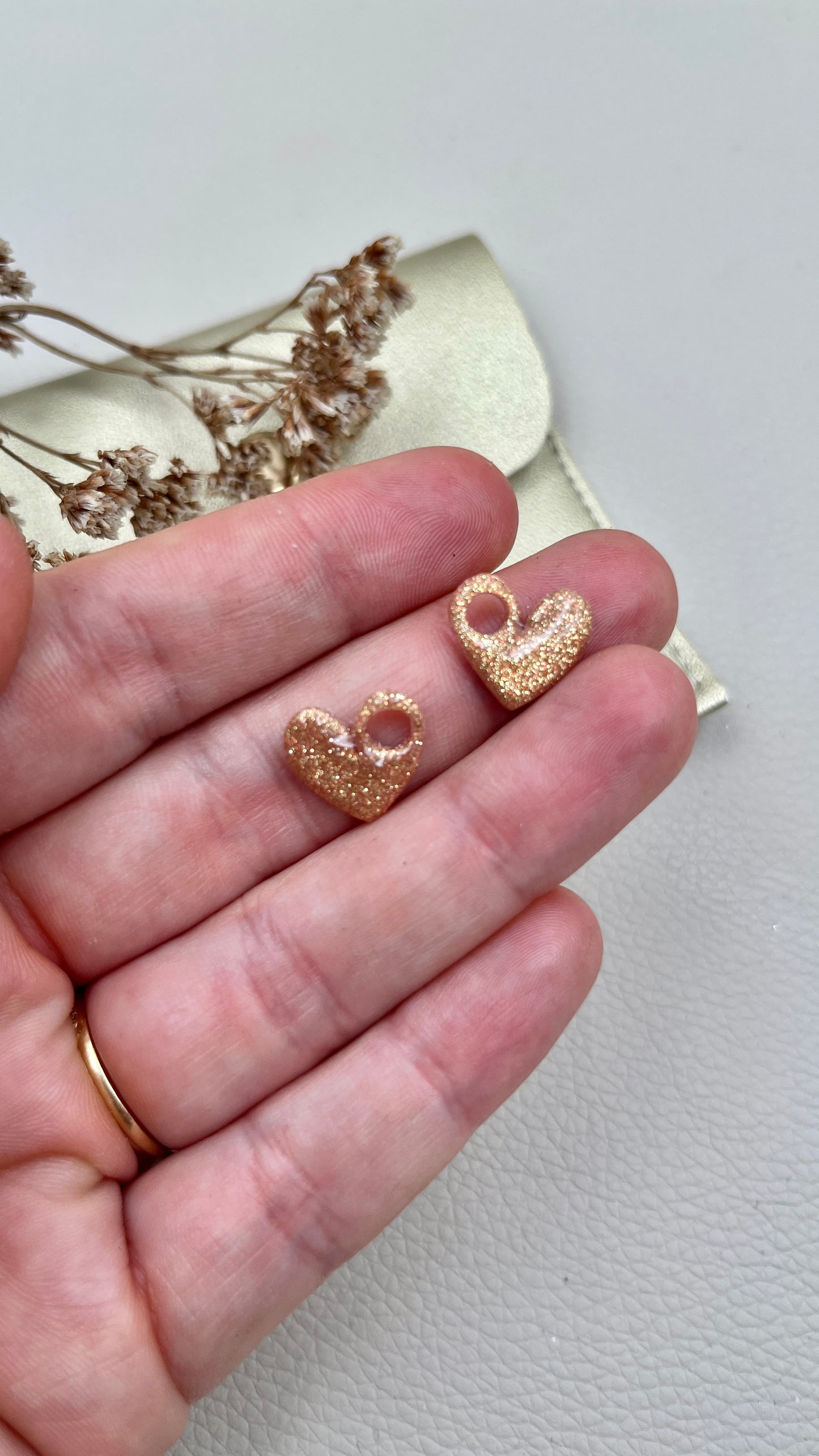 Pampilles cœur doré