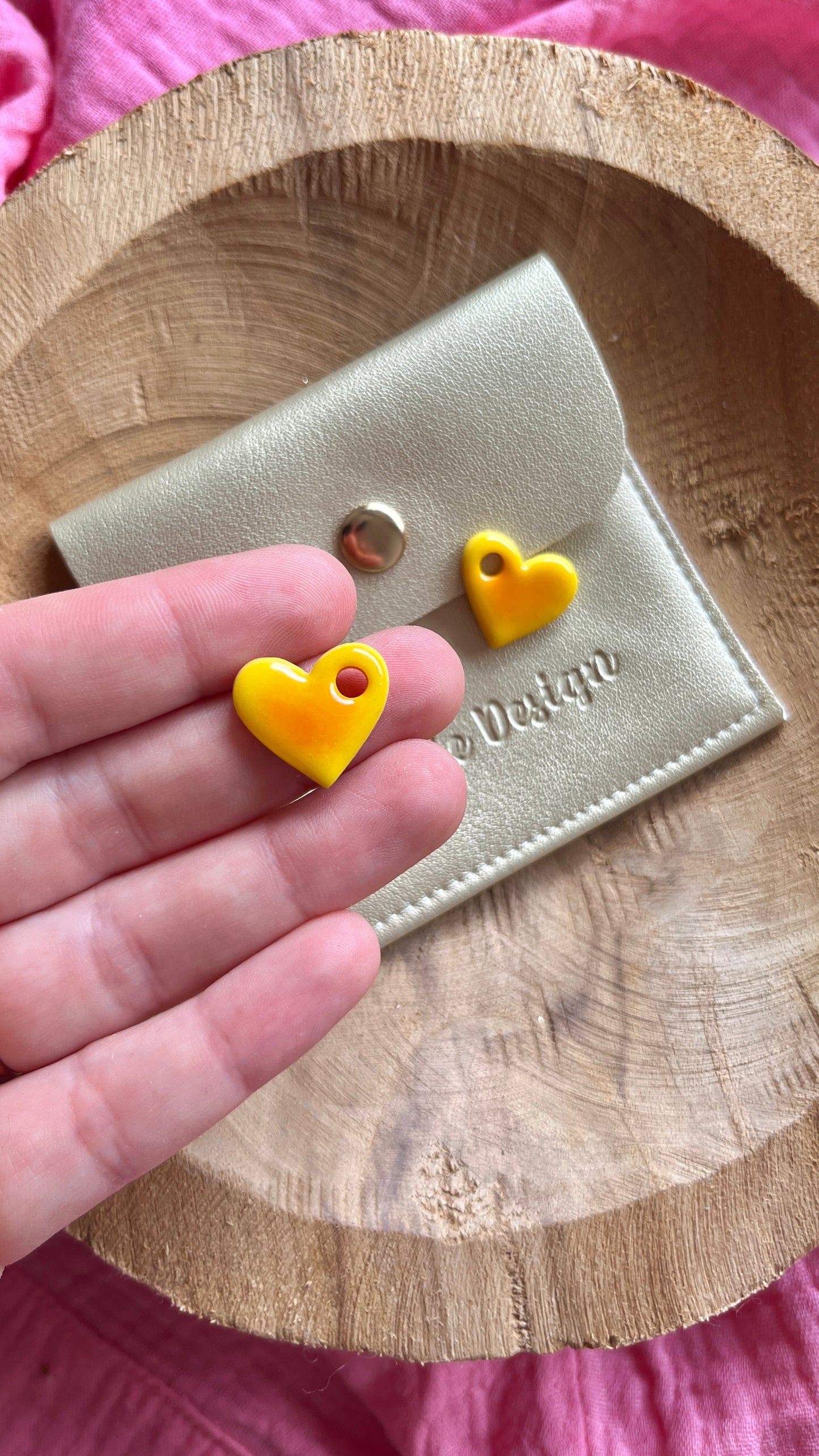 Pampilles cœurs jaunes