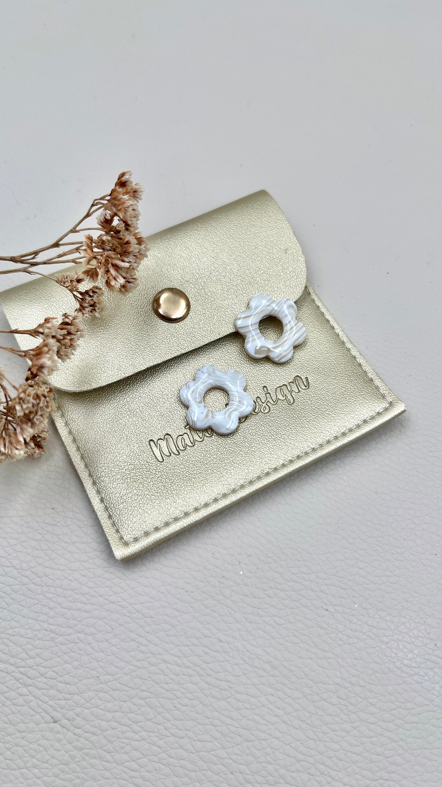 Pampilles marbrées blanches S