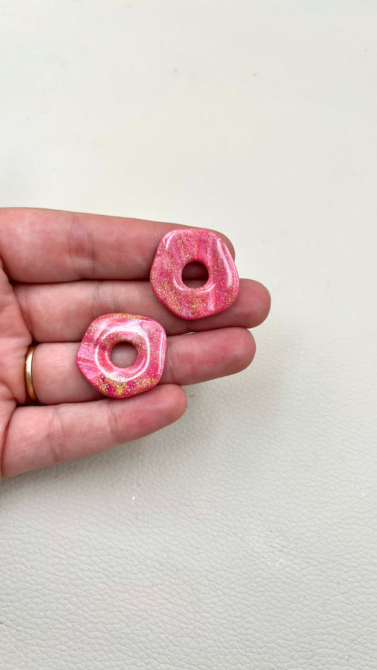 Pampilles asymétriques roses