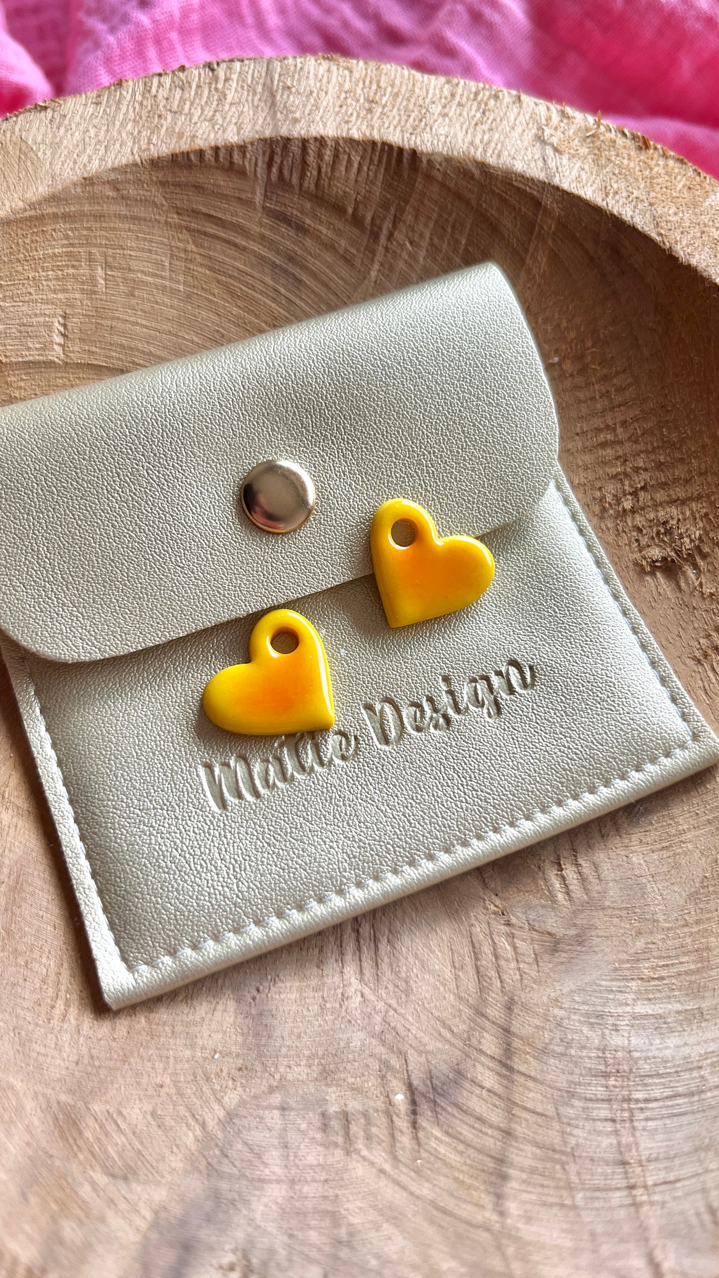 Pampilles cœurs jaunes