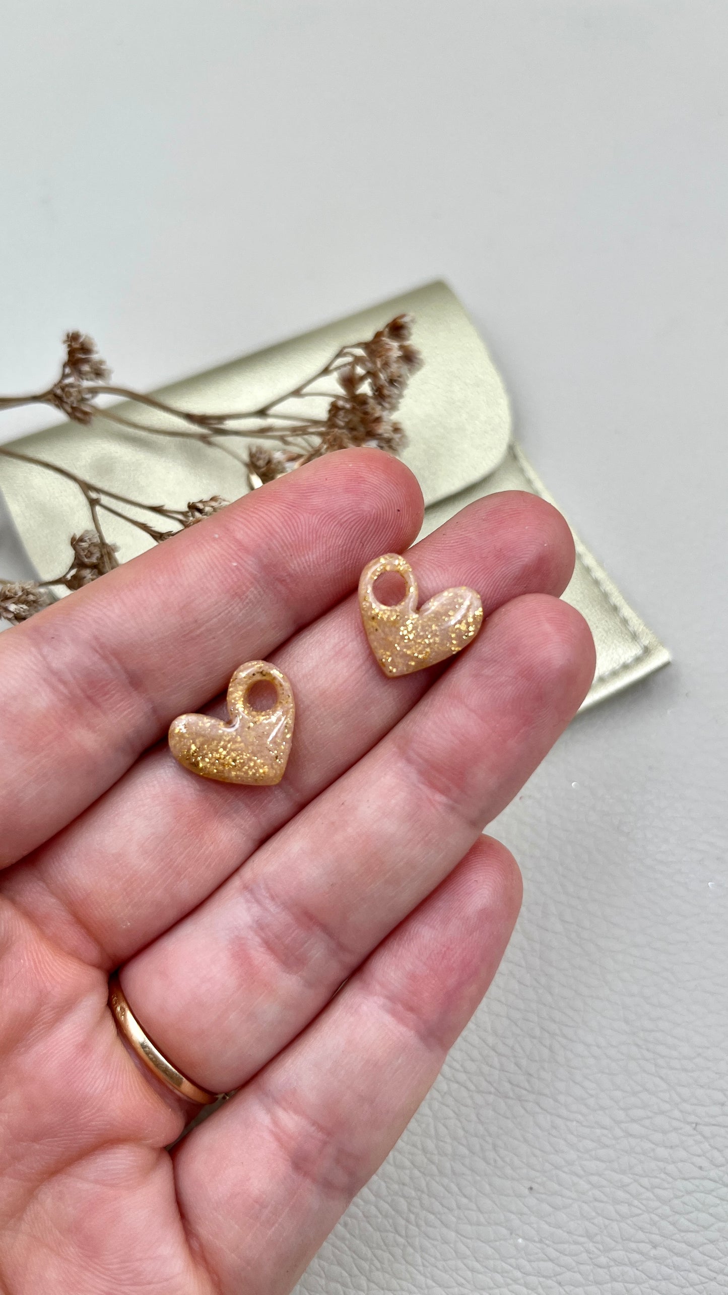 Pampilles cœur doré