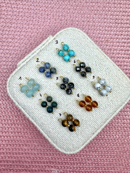 Pendentif interchangeables en pierre naturelle