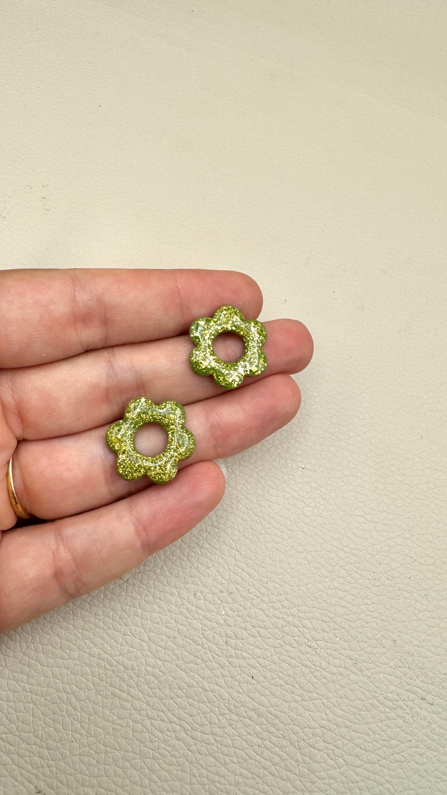 Pampilles S vertes paillettes