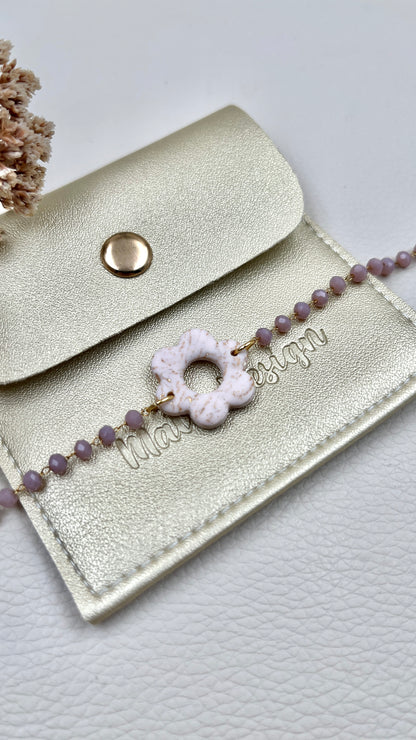 Bracelet Lola beige/violet